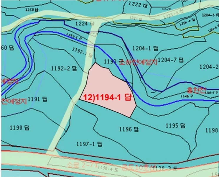 2024타경38942 경상남도 남해군 남면 홍현리 1194-1 농지 경매 이미지