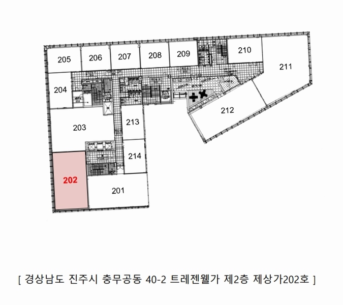 2024타경39723 경상남도 진주시 영천강로 172, 트레젠웰가 2층 상가202호 근린상가 경매 이미지