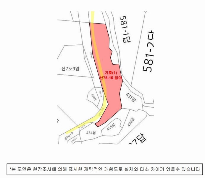 2024타경6693 경상남도 산청군 단성면 운리 산75-15 임야 경매 이미지