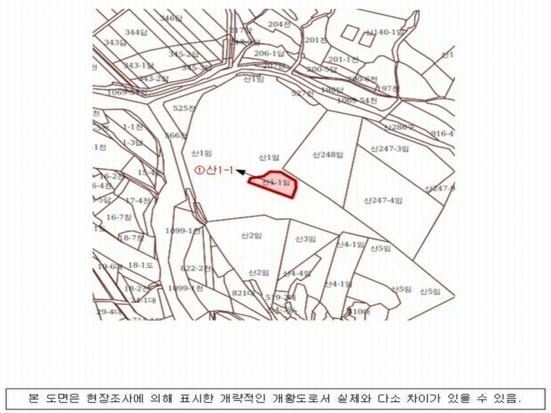 2024타경33602 경상남도 진주시 유곡동 산1-1 임야 경매 이미지