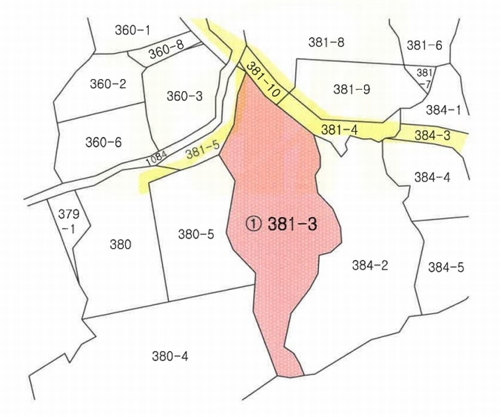 2024타경39037 경상남도 산청군 시천면 내대리 381-3 농지 경매 이미지