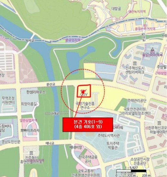 2025타경698 경상남도 진주시 에나로127번길 30, 드림어반스퀘어 4층 406호외8개호 근린상가 경매 이미지