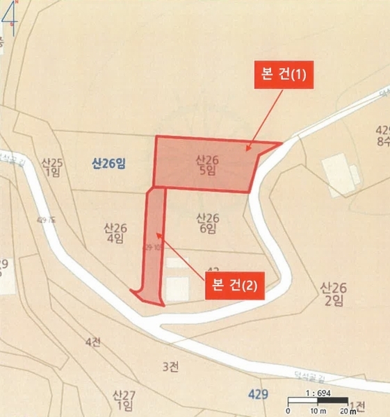 2024타경3212 경상남도 사천시 용현면 신복리 산26-5 임야 경매 이미지