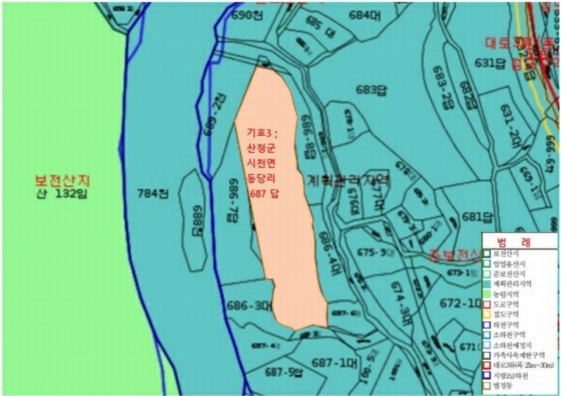 2024타경6365 경상남도 산청군 시천면 동당리 687 농지 경매 이미지