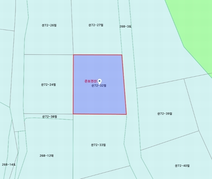 2024타경37277 경상남도 산청군 단성면 청계리 산72-32 임야 경매 이미지