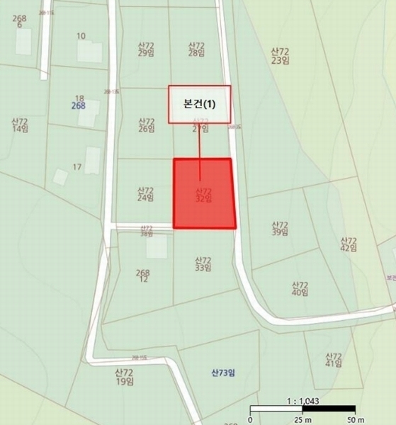 2024타경37277 경상남도 산청군 단성면 청계리 산72-32 임야 경매 이미지