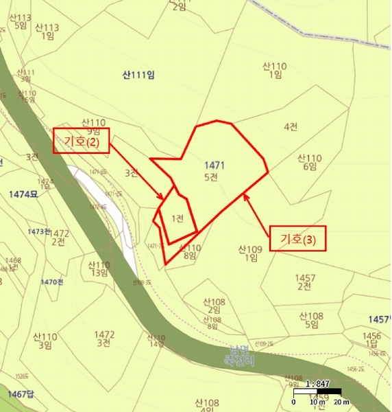 2025타경30742 경상남도 남해군 남면 죽전리 1471-1 농지 경매 이미지