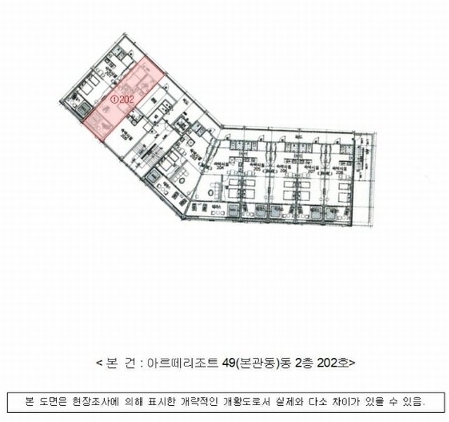 2024타경35301 경상남도 사천시 해안관광로 109-10, 아르떼리조트 49(본관동)동 2층 202호 숙박(콘도등) 경매 이미지