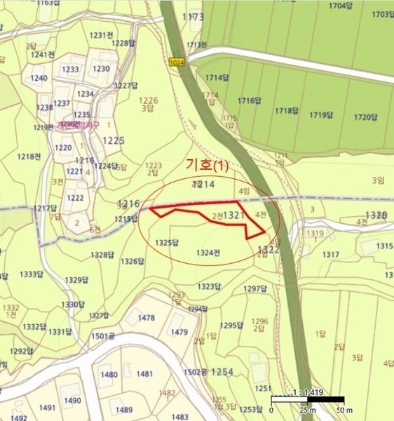 2024타경4659 경상남도 남해군 설천면 문항리 1321-2 농지 경매 이미지