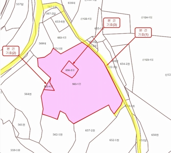 2024타경6303 경상남도 남해군 남면 죽전리 563-1 농지 경매 이미지