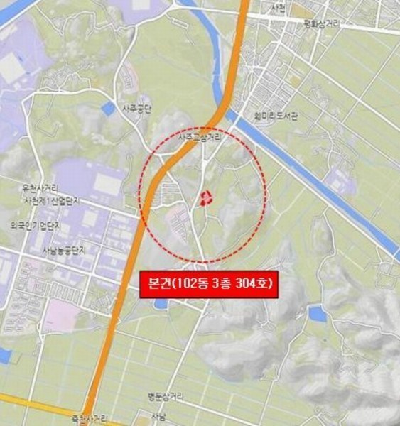2024타경36045 경상남도 사천시 정동면 진삼로 1290-9, 재성햇살채아파트 102동 3층 304호 아파트[공급25평형] 경매 이미지