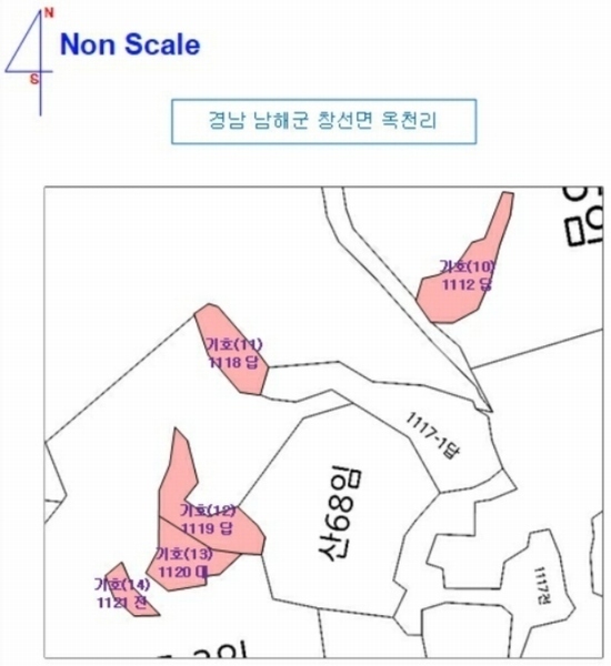 2024타경36441 경상남도 남해군 창선면 옥천리 1088 농지 경매 이미지