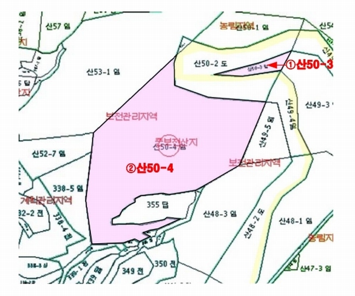 2025타경21068 경상남도 거제시 장목면 농소리 산50-3 임야 경매 이미지