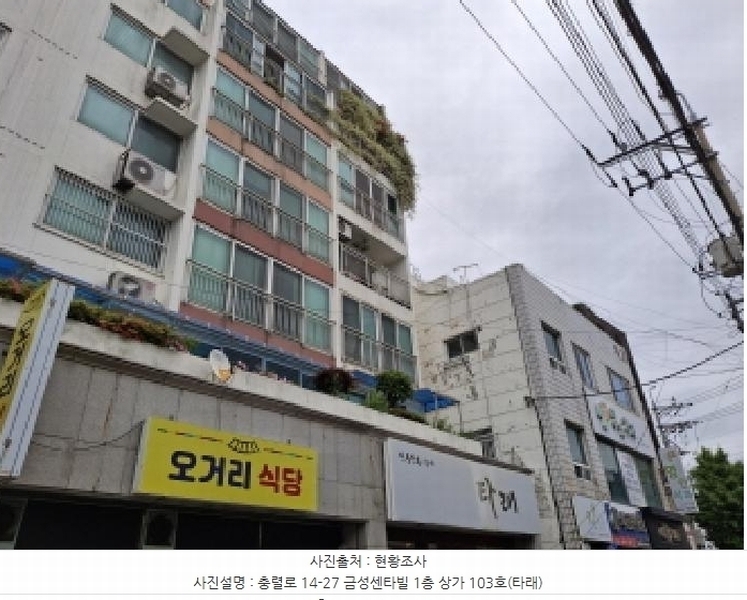2025타경21369 경상남도 통영시 충렬로 14-27, 금성센타빌 1층 상가103호 근린상가 경매 이미지