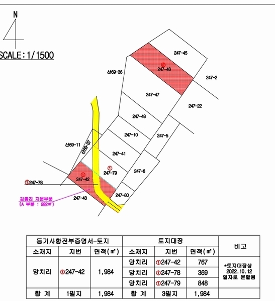 2025타경21446 경상남도 거제시 일운면 망치리 247-46 농지 경매 이미지