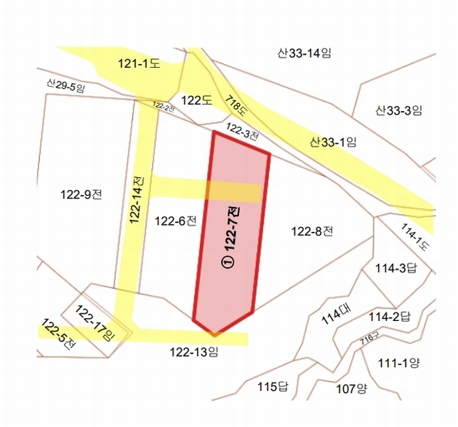 2025타경21787 경상남도 고성군 하일면 용태리 122-7 농지 경매 이미지