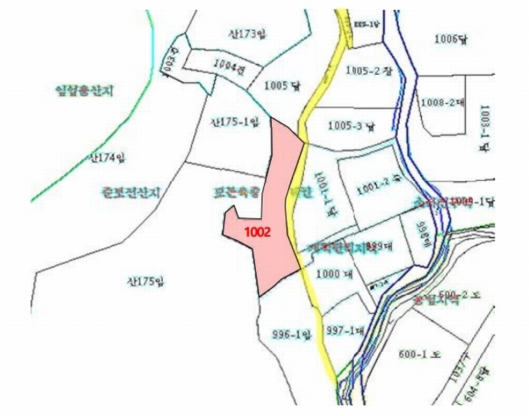 2024타경23097 경상남도 고성군 상리면 망림리 1002 대지 경매 이미지