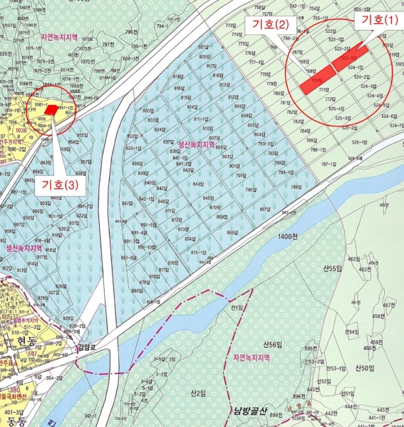 2009타경23302 경상남도 의령군 부림면 감암리 523-3 농지 경매 이미지