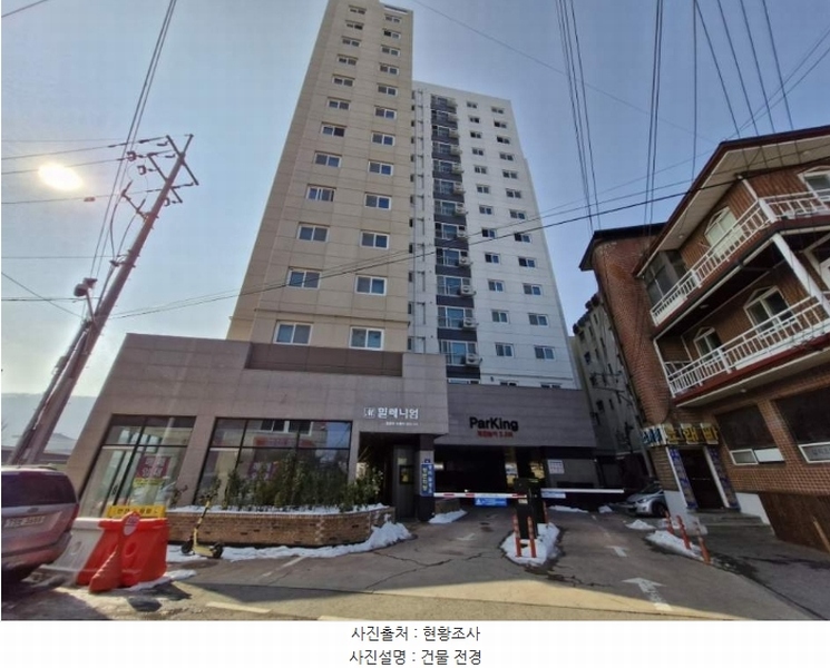 2024타경42664 경기도 양평군 용문시장5길 16, 밀레니엄주건축물 1동 14층 1404호 오피스텔 경매 이미지