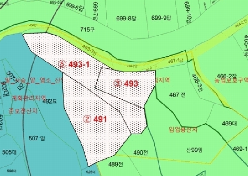 2025타경51645 전라남도 무안군 몽탄면 봉명리 491 농지 경매 이미지