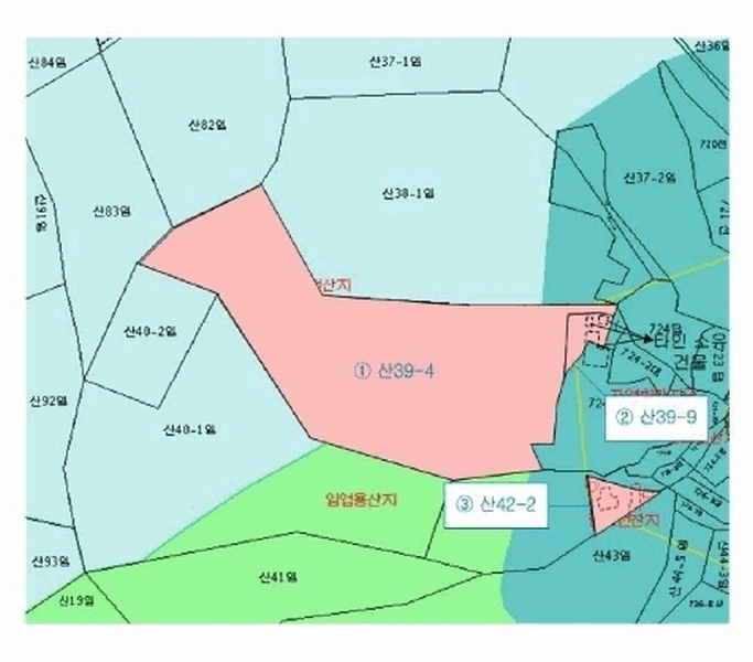 2025타경51615 전라남도 함평군 손불면 죽암리 산42-2 임야 경매 이미지
