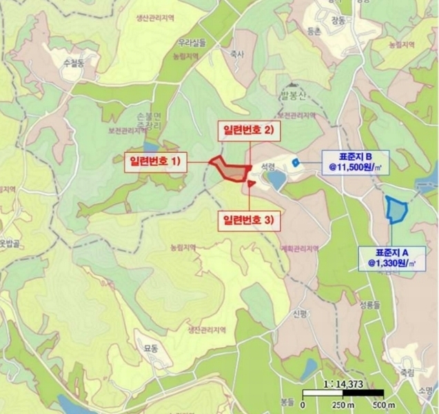 2025타경51615 전라남도 함평군 손불면 죽암리 산42-2 임야 경매 이미지