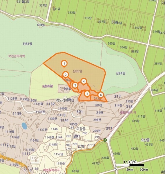 2024타경3171 경상남도 밀양시 청도면 구기리 311 농지 경매 이미지
