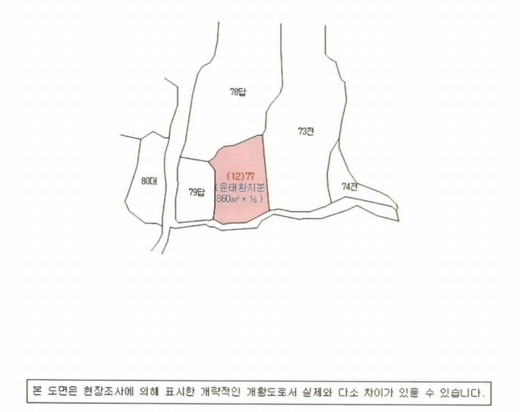 2025타경263 경상남도 의령군 지정면 득소리 77 대지 경매 이미지