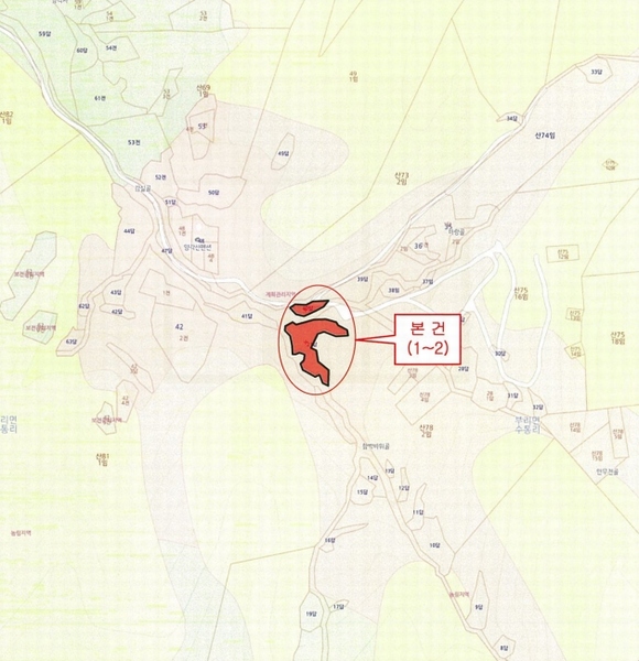 2025타경503537 충청남도 금산군 부리면 수통리 40 농지 경매 이미지