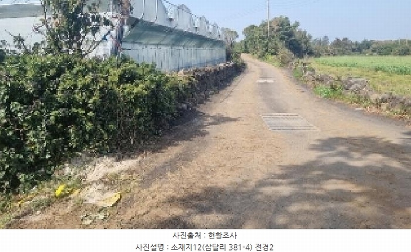 2025타경1007 제주특별자치도 서귀포시 성산읍 삼달리 381-3 도로 경매 이미지