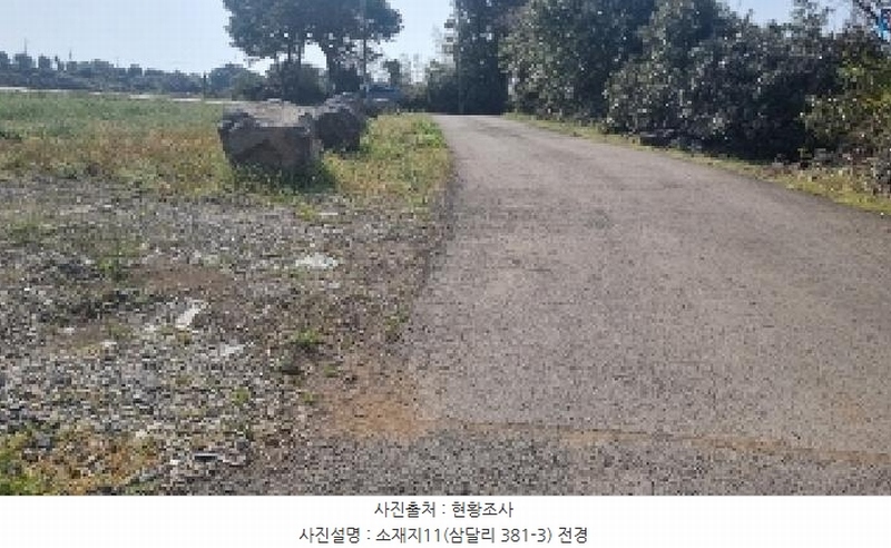 2025타경1007 제주특별자치도 서귀포시 성산읍 삼달리 381-3 도로 경매 이미지