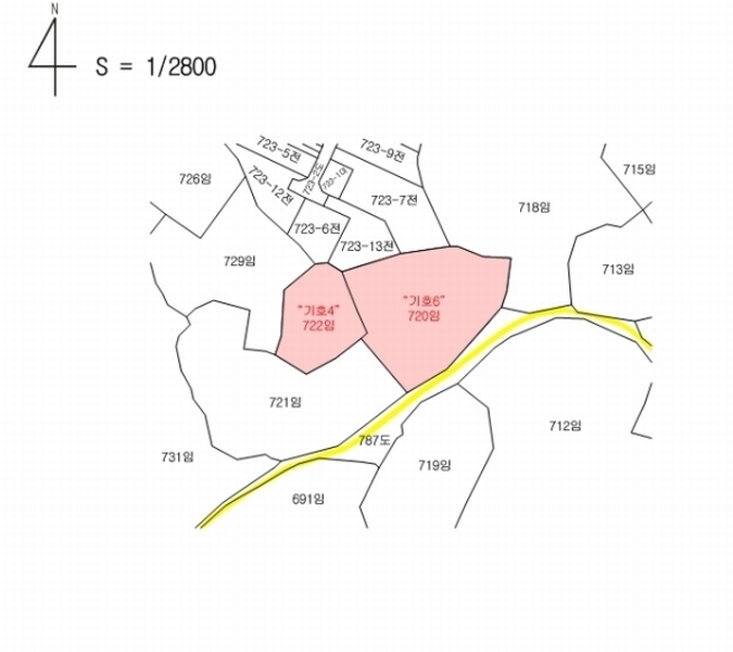 2025타경1696 제주특별자치도 서귀포시 안덕면 상천리 722 임야 경매 이미지