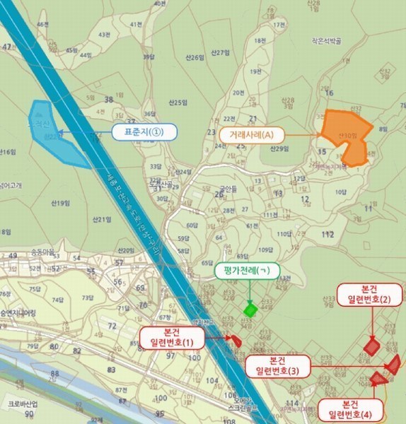 2025타경1242 경기도 용인시 처인구 양지면 송문리 산33-98 임야 경매 이미지