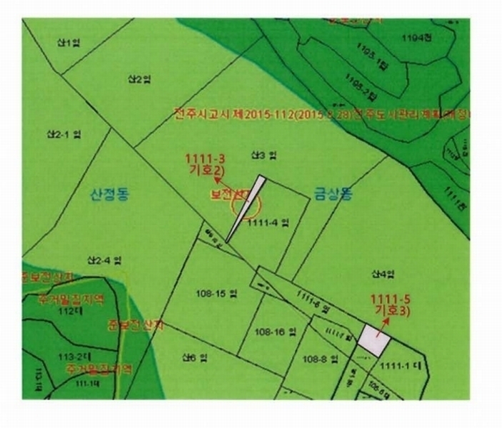 2025타경31917 전북특별자치도 전주시 덕진구 금상동 1111-5 대지 경매 이미지