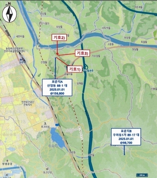 2025타경31917 전북특별자치도 전주시 덕진구 금상동 1111-5 대지 경매 이미지