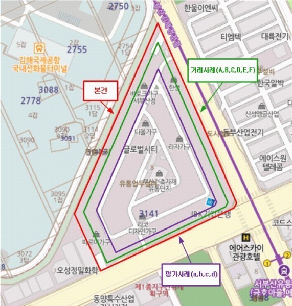 2025타경102151 부산광역시 강서구 유통단지1로 76, 건축자재판매단지 4동 1층 105호 근린상가 경매 이미지