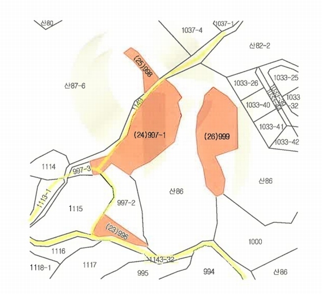 2024타경315 강원특별자치도 원주시 지정면 가곡리 997-2 도로 경매 이미지