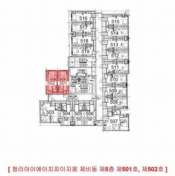 2025타경1265 인천광역시 서구 파랑로 413, 청라아이에이치피이지움 비동 5층 502호 오피스텔 경매 이미지