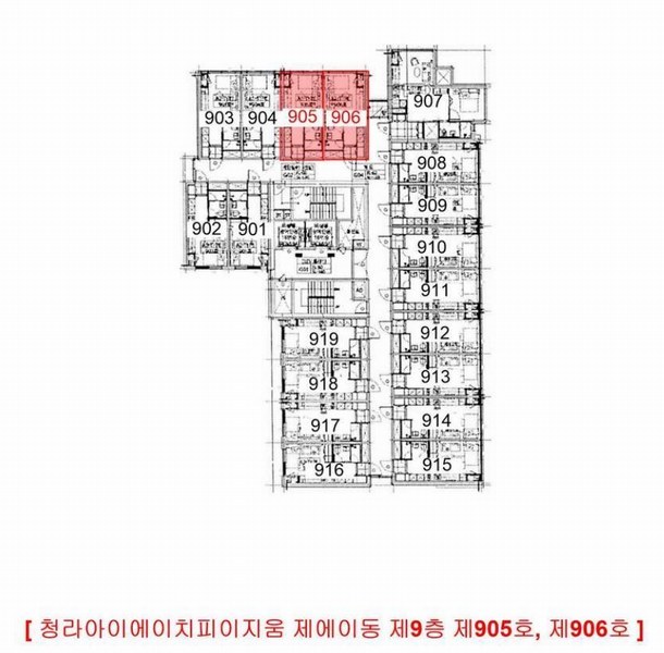 2025타경1265 인천광역시 서구 파랑로 417, 청라아이에이치피이지움 에이동 9층 906호 오피스텔 경매 이미지
