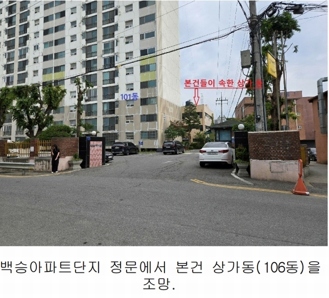 2025타경500 충청남도 천안시 서북구 천흥4길 6-1, 성거백승아파트단지내상가 106동 3층 301호외2개호 근린상가 경매 이미지