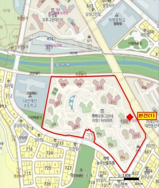 2025타경502390 대전광역시 유성구 학하남로 10, 대전학하지구오투그란데미학아파트 212동 17층 1701호 아파트[공급35평형] 경매 이미지