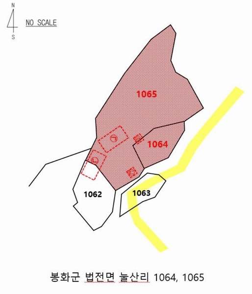 2025타경100391 경상북도 봉화군 법전면 눌산리 1065 농지 경매 이미지