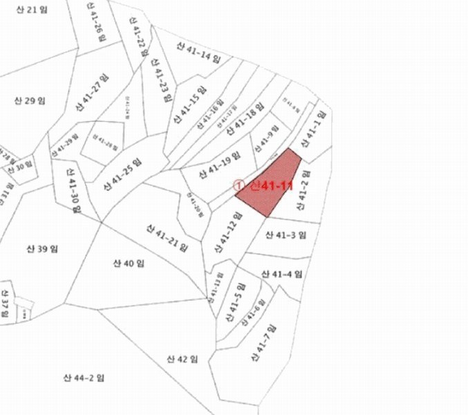 2025타경731 전라남도 여수시 호명동 산41-11 임야 경매 이미지