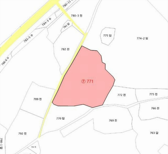 2025타경50124 전라남도 해남군 황산면 원호리 771 농지 경매 이미지