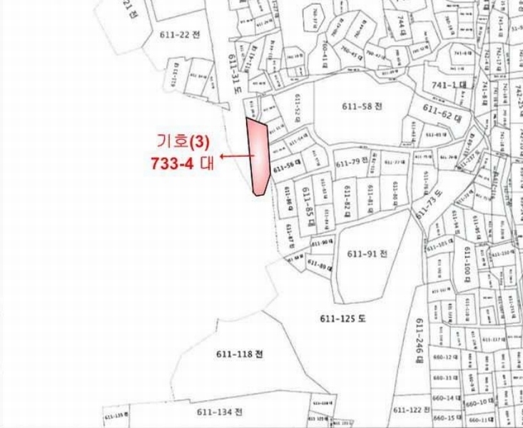 2025타경51856 전라남도 여수시 광무동 733-4 대지 경매 이미지