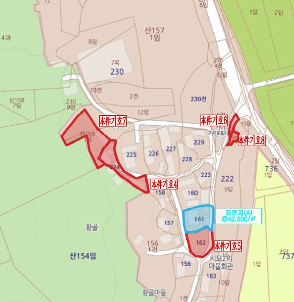 2025타경20377 충청남도 논산시 은진면 시묘리 224 대지 경매 이미지