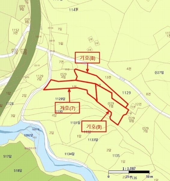 2025타경864 경상남도 남해군 설천면 문항리 1129-1 임야 경매 이미지