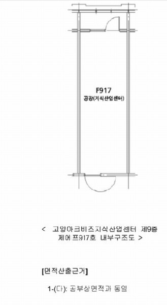 2025타경6802 경기도 고양시 덕양구 삼원로 63, 고양아크비즈지식산업센터 9층 에프917호 아파트형공장 경매 이미지