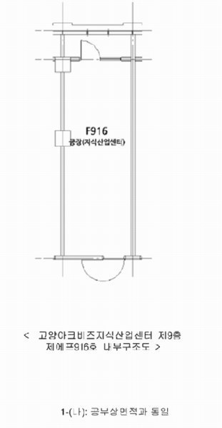 2025타경6802 경기도 고양시 덕양구 삼원로 63, 고양아크비즈지식산업센터 9층 에프916호 아파트형공장 경매 이미지