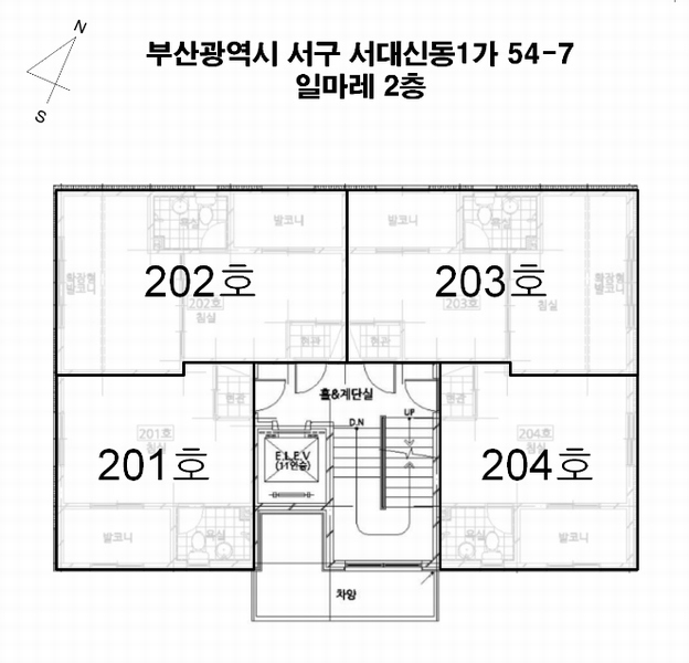 2024타경3832 부산광역시 서구 구덕로285번길 20-5, 일마레 2층 202호 다세대(빌라)[공급9평형] 경매 이미지